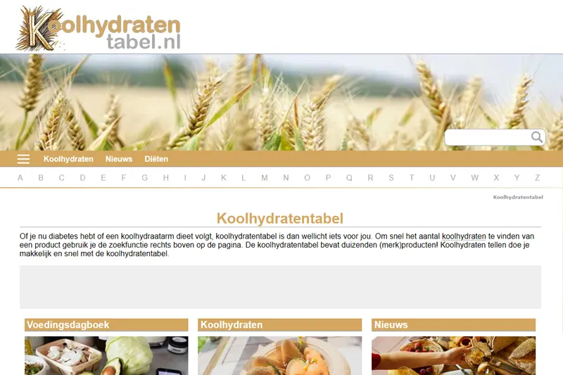 Project Koolhydratentabel